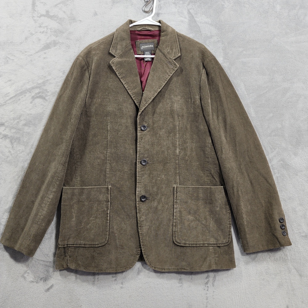 St. John's Bay Sport Coat Mens M Brown Corduroy 3 Button Blazer Jacket Casual